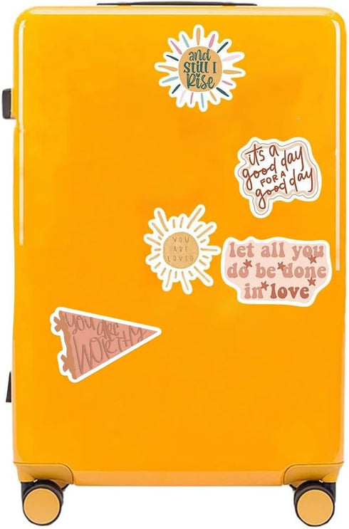 50PCS Vintage Inspirational Stickers, Motivational Aesthetic Vinyl Waterproof Decals for Laptop, Water Bottles, Journals