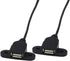 QiCheng&LYS USB 2.0 Male to Dual Female Charging Extension Cable, 5ft Panel Mount Cable with Screw Hole for Furniture