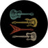 Distressed Retro Electric Guitars Vintage Bass Guitar Print PopSockets PopGrip: Swappable Grip for Phones & Tablets