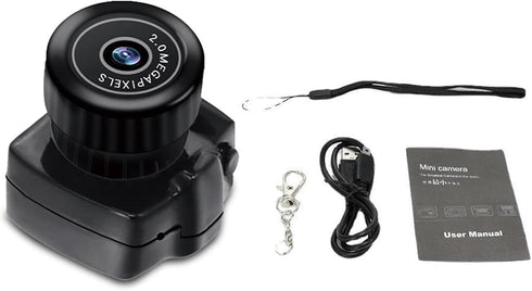 Rosvola 200,000 Small Action Camera, Rechargeable Battery for HD Video Camera Pixels with Data Cable for Live Photos
