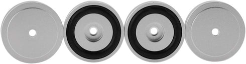 4Pcs Anti Vibration Amplifier Feet, 4010mm Aluminium Alloy Universal Copper Speaker Spikes Pads, Silver