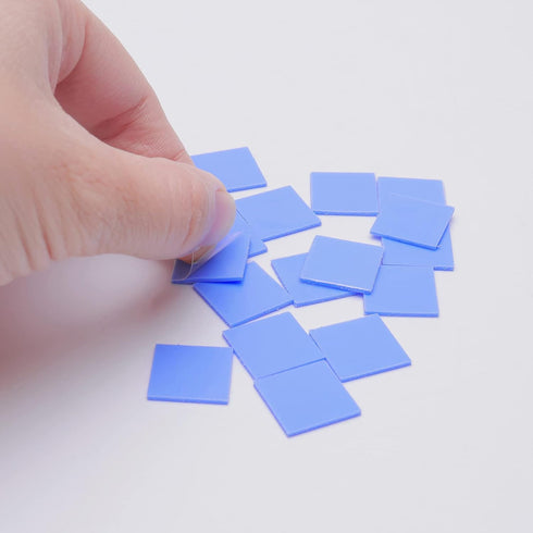 50Pcs Thermal Pad 15x15x1mm, Non Conductive Silicone Thermal Pads with 6.0 W/mK Conductivity for Laptop Heatsink