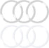 6 Pcs Universal Metal Rings Sticker for Magsafe Magnetic Charger iPhone 15 14 13 12 Pro Mini Max Galaxy, Ultra-Thin
