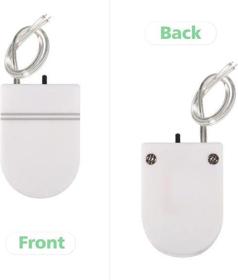 Aobao 15pcs CR2032 Battery Holder with Switch, Coin Cell 1 x 3V Button Leads On Off Switch, White