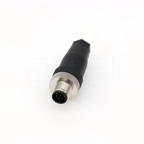DRRI M12 A-Code 8-pin Male Sensor Connector, Waterproof IP67, Straight 4 Sets