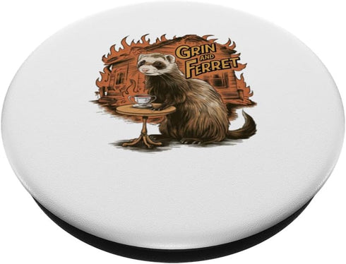 Ferret Funny Pun Humor and Jokes PopSockets Standard PopGrip