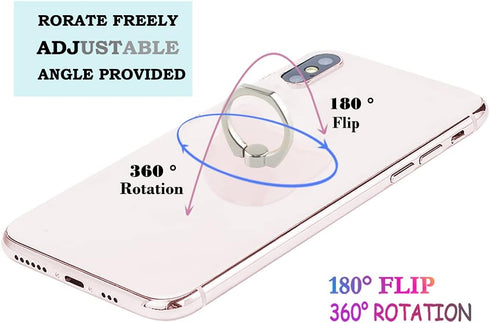Transparent Cat Cell Phone Ring Holder, 360 Rotation Clear Finger Ring Grip Stand for Phones and Pads
