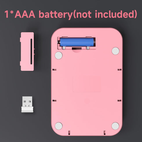 MOFII Wireless Number Pads - Pink Numeric Keypad, 18 Keys USB 2.4G, Portable Numpad for Laptop/PC