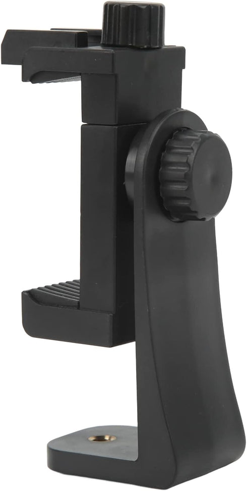 Denash 360 1/4 Inch Cell Phone Clip Holder, Rotation Cell Phone Clip Holder with Screw and Cold Shoe Port, Phone Tripod