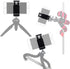 Acuvar Universal Cell Phone Tripod Mount Adapter, Phone Holder Clip for Monopod Selfie Stick, Travel Mini Flexible