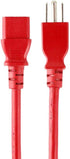 Monoprice 2ft Power Cord - NEMA 5-15P to IEC 60320 C13, 18AWG, 10A/1250W, 125V, 3-Prong, Red
