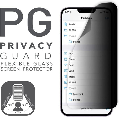 ARMOR Flexible Glass Screen Protector, Privacy Guard 9H for iPhone 14 Plus