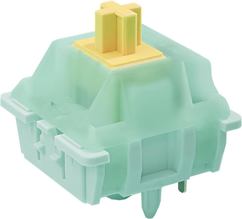 DRAOZA Kutethy X Gateron Jade Series Goldenrod Yellow Pro Switches, 55gf Pre-lubed 5 Pin Linear Keyboard Switches for