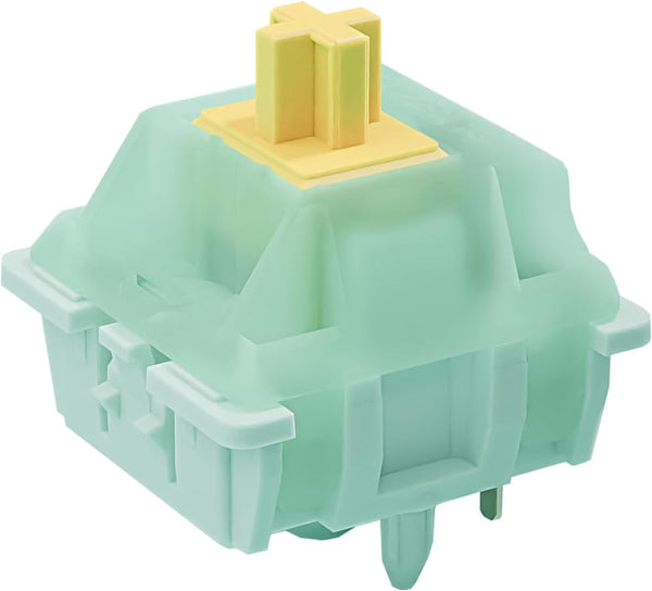 DRAOZA Kutethy X Gateron Jade Series Goldenrod Yellow Pro Switches - 55gf Pre-lubed 5 Pin Linear Keyboard Switches