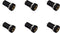 Maxmoral 6PCS Stereo Panel Mount Jack, 3.5mm Audio Video Jack Socket, Black
