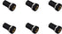 Maxmoral 6PCS Stereo Panel Mount Jack, 3.5mm Audio Video Jack Socket, Black