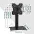 BFTOU 13"43" 4 77lbs Universal TV Stand for TVs Swivel Level Height Adjustable Table Top TV Mount Stand Holds up