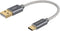 CableCreation 6" USB C Cable - Braided USB Male to USB Male, 3A Fast Charging for Galaxy S23, iPad Pro, Power Bank,