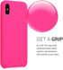 kwmobile Case Compatible with Apple iPhone Xs, TPU Silicone Phone Cover with Soft Finish, Neon Pink