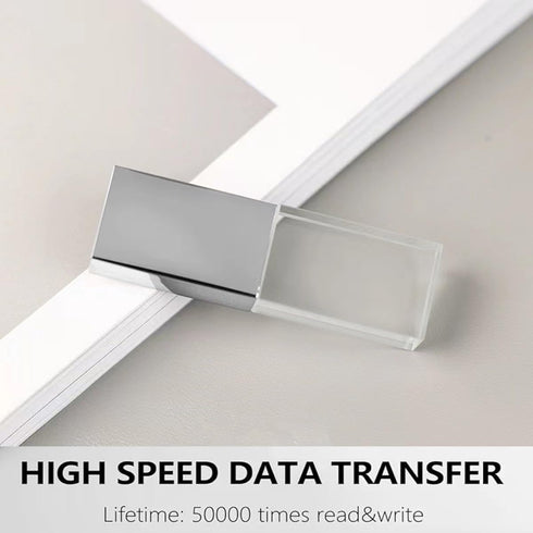 HZBDBLT 3.0 (64, Crystal USB Flash Drive LED Lighting Memory Stick Birthday Wedding Gift Pen Drive GB)