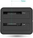 WAVLINK USB 3.0 and USB C to SATA Dual-Bay External Hard Drive Docking Station for 2.5/3.5 Inch HDD/SSD (6Gbps) - Black