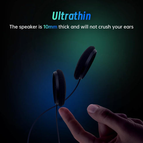 Motorcycle Helmet Bluetooth Headset, Outdoor Wireless Communication System with Noise Cancellation, IPX6 Waterproof,