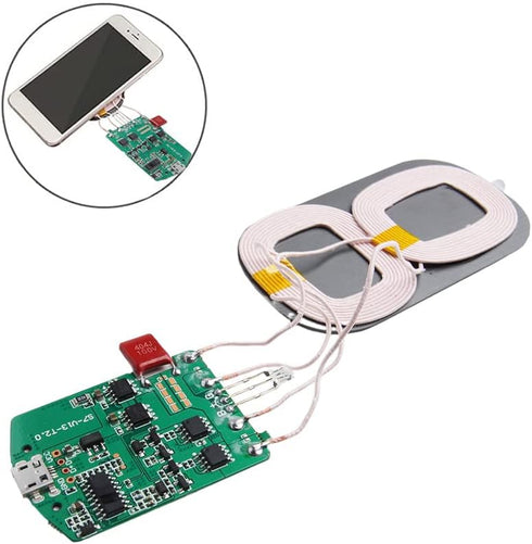 10W Qi Fast Charging Wireless Charger PCBA Circuit with Board Coil - 1 pcs