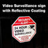 Video Surveillance Sign, 4 Pack 10 x 10 Rust Free Aluminum Security Warning Signs for Home Business