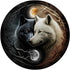Cool Yin and Yang White and Black Wolf Wolves Lover Gift PopSockets Standard PopGrip