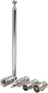 Superbat 75 FM Telescopic Antenna Kit Unbal F Type Connector DAB Radio Replacement Antenna for TV AM FM Radio Stereo