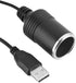 12V Car Cigarette Lighter Socket, Splitter Power Adapter USB Port for Cellphone, GPS, Dash Cam