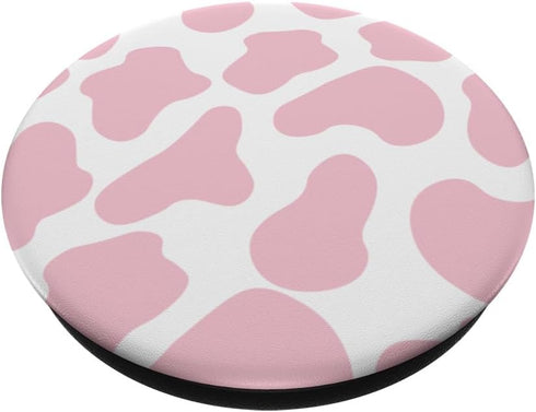 Cute Cow Print Aesthetic Pattern in Pastel Light Pink PopSockets Standard PopGrip