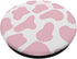 Cute Cow Print Aesthetic Pattern in Pastel Light Pink PopSockets Standard PopGrip