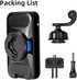 Rugvis 360 Backpack Insta360 X5/X4/X3 Rotation Magnetic Clip Mount, Quick Release Shoulder Strap Clip Holder Compatible