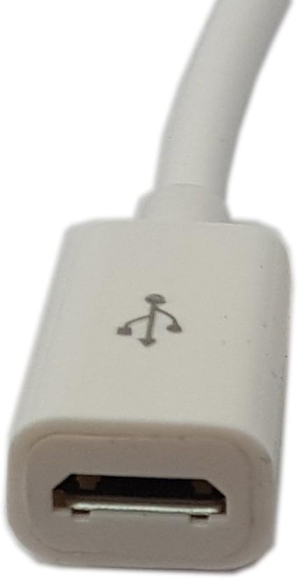 zdyCGTime 4.5" USB Micro Male to Female Sync & Charging Extension Cable (2 Pack, White) for Cellphones/Tablets