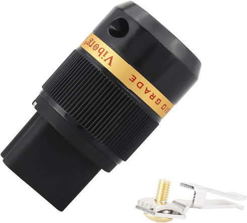Viborg VF520S Audio Power Plug IEC C19, Pure Red Copper Silver Plated Power Connector AC 20Amp