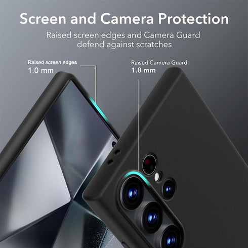 X-level Guardian Series Case for Samsung Galaxy S24 Ultra - Slim Fit, Ultra-Thin, Shockproof TPU Back Cover - Black