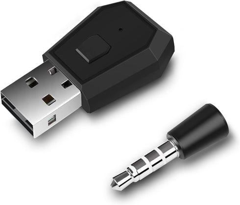 Mini USB Bluetooth Adapter, USB Dongle Headphone and Microphone Receiver and Transmitter for PS4 (Black)