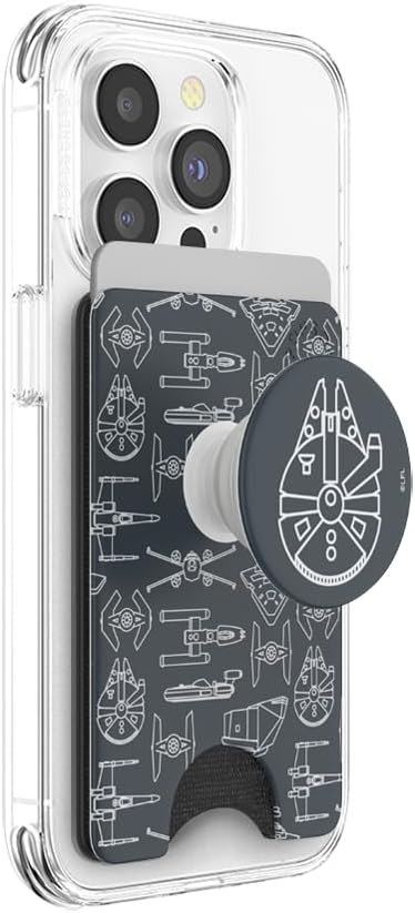 PopSockets Phone Wallet with Expanding Grip, Wireless Charging Compatible Phone Card Holder