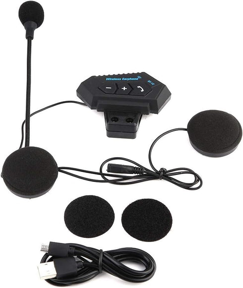 Fydun Bluetooth Motorcycle Headset, 1 Pair Bluetooth Helmet Headphone Speakers for Hands-Free Calling