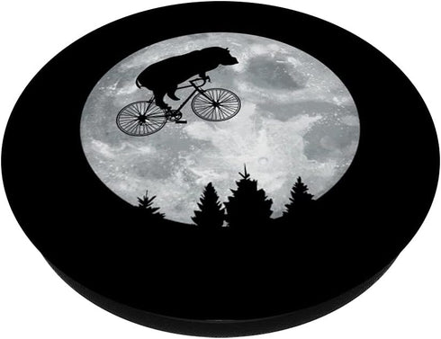 HIPPO Riding Moon Bike Halloween Lunar Cycling PopSockets Swappable PopGrip