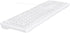 M MC Saite 104 MCSaite Wired White USB Keys Computer Keyboard with Stands,Waterproof - US Layout Compatible