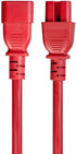 Monoprice Heavy Duty Power Cable - IEC 60320 C14 to C15, 15 Amp, 3 Feet, SJT, 125 Volt, 14AWG, Red