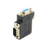 chenyang Vertical Flat Left Angled 90 Degree VGA SVGA Male to Female Extension Adapter, Black