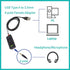 3.5 mm to USB Adapter Headset Headphone Cable 3.28 ft, Mic-Supported with In-line Mic Mute & Volume Control