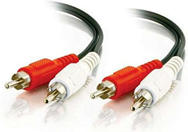 C2G 40464 Value Series RCA Stereo Audio Cables, Black, 6 Feet (1.82 Meters)