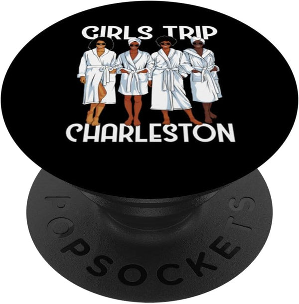 Girls Trip 2024 Charleston Spa Relax PopSockets Standard PopGrip for Black Melanin Women