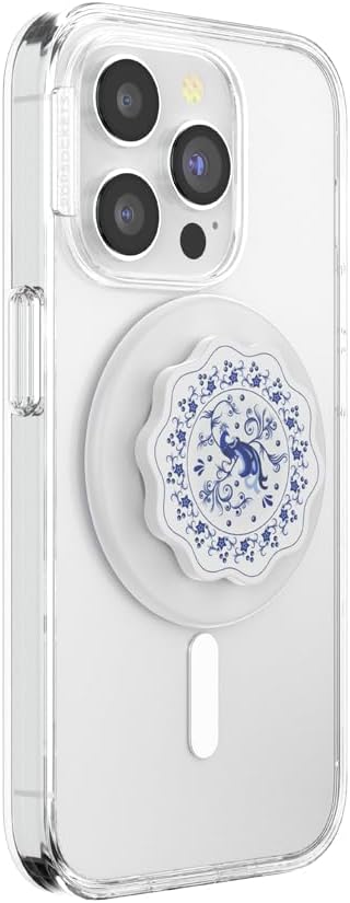PopSockets Magnetic Phone Grip for MagSafe - Peacock Saucer Design