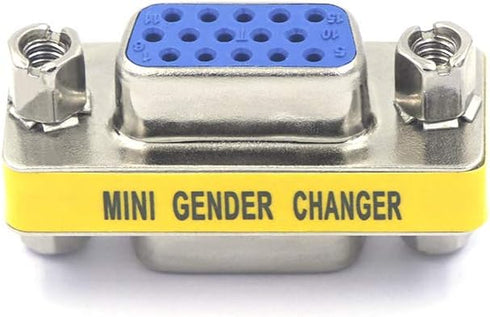 VCE VGA Adapter Female to Female SVGA Coupler - HD15 Mini Gender Changer VGA Cable Extender, 4-Pack