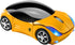 2.4GHz Wireless Mouse Cool 3D Sport Car Shape Ergonomic Optical Mice for PC Laptop Women Small Hands (Yellow)